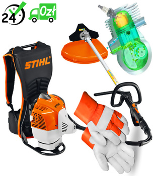 Stihl FR 410 C-E + profesjonalne rękawice (2,7KM, 420 mm) Plecakowa Kosa Spalinowa do Trudnych Terenów