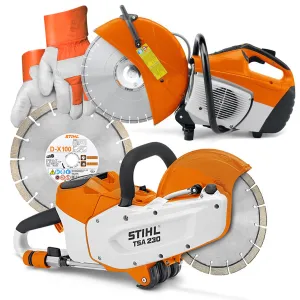 Stihl TSA 230 + Profesjonalne Rękawice (230mm, 36V) Akumulatorowa Przecinarka do Betonu