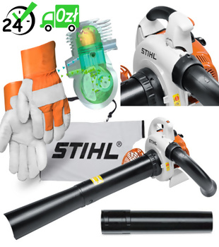 Stihl SH 56 + Rękawice Robocze (1KM, 27,2cm³), odkurzacz spalinowy