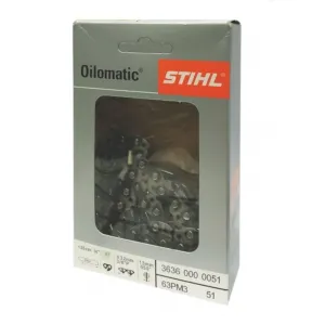 Łańcuch Stihl 3/8" P, 1,3 mm, 51 ogniw, na prowadnicę 35 cm, PM3