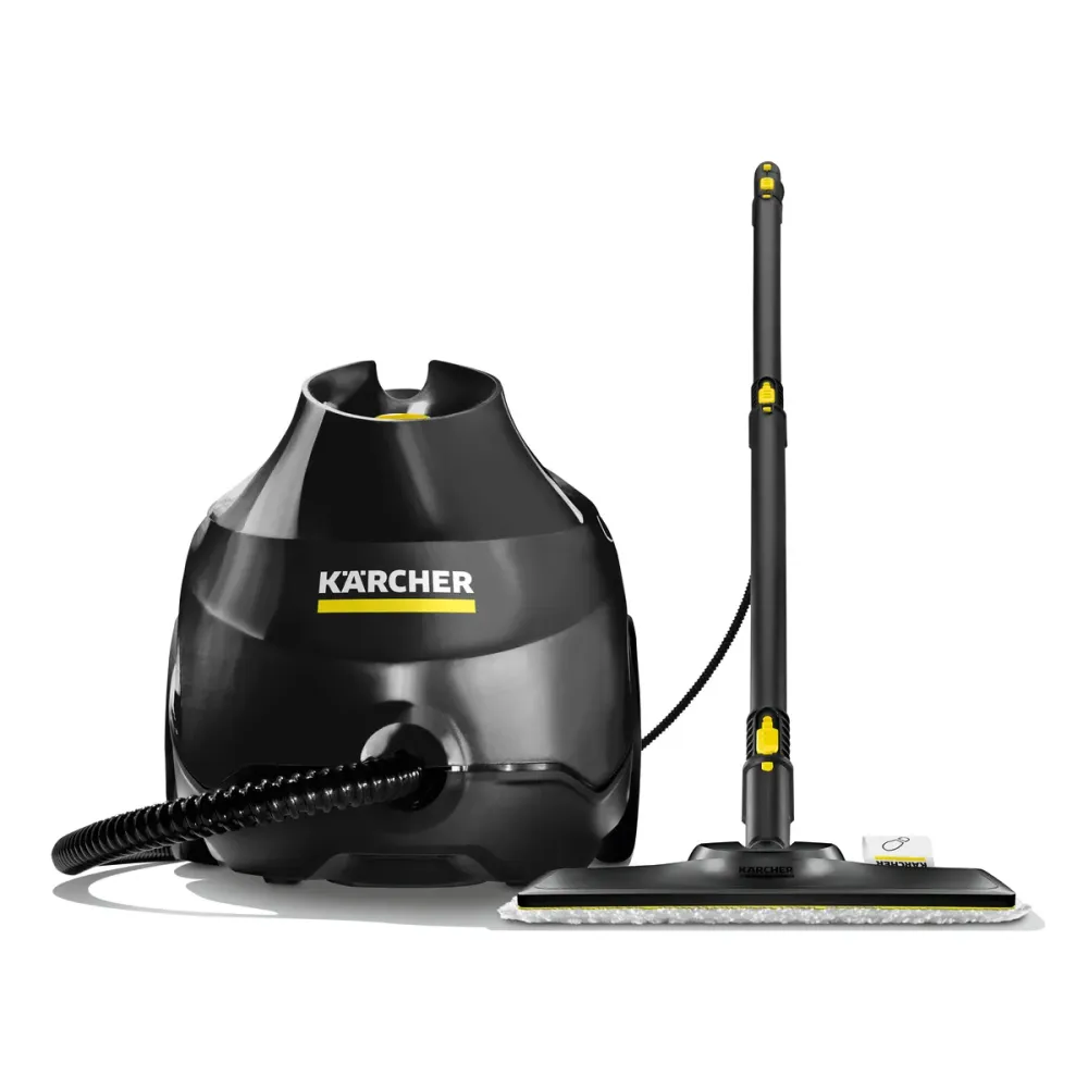 Parownica Karcher SC 3 EasyFix Go!Further – czarna, 1900 W, para non-stop, zabija 99,999% wirusów | sklep