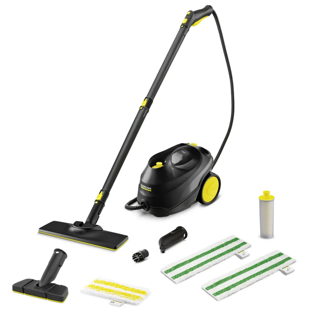 Parownica Karcher SC 3 EasyFix Go!Further – czarna, 1900 W, para non-stop, zabija 99,999% wirusów | sklep